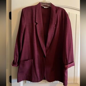 Size 16 Burgundy blazer jacket.